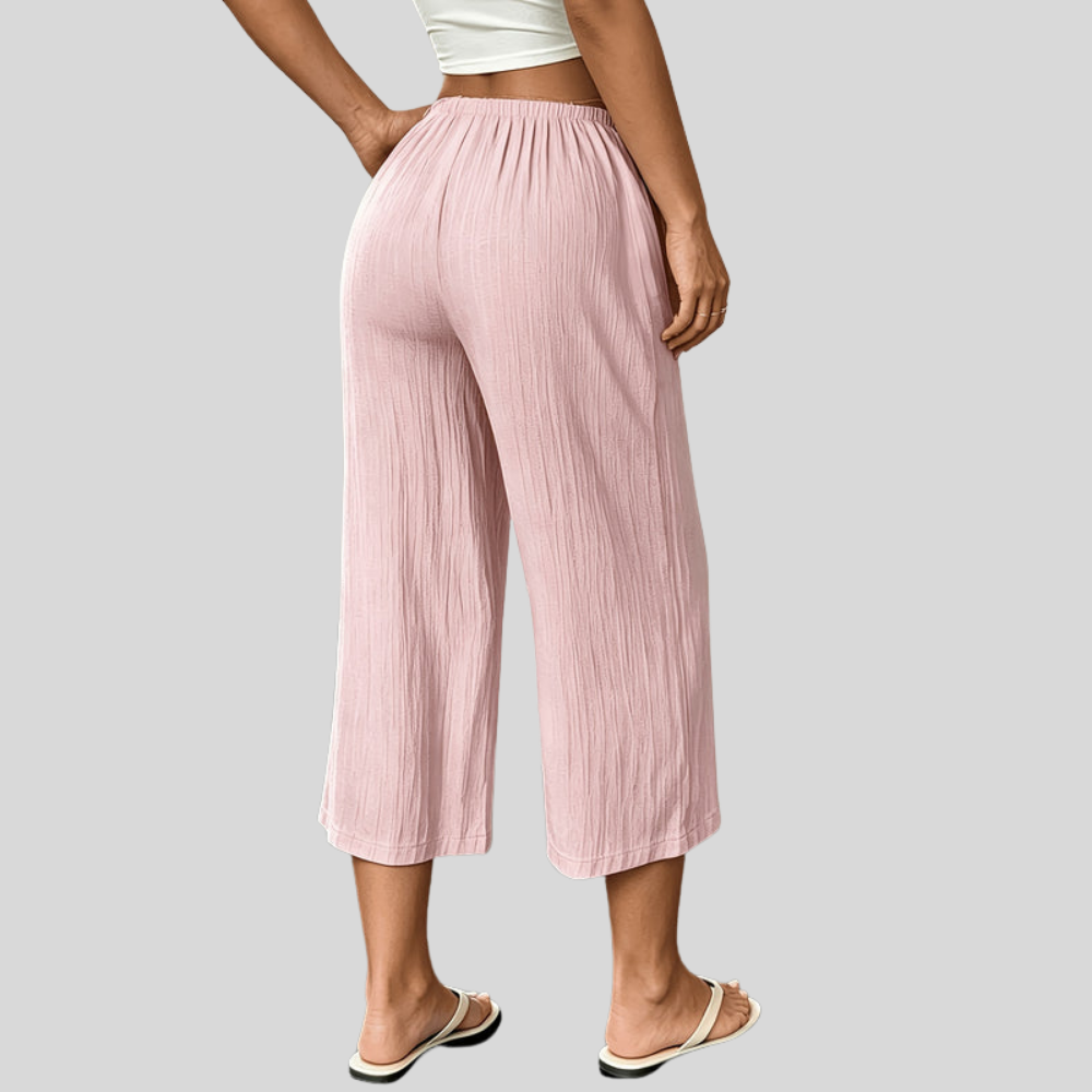 Pantalon Capri large décontracté