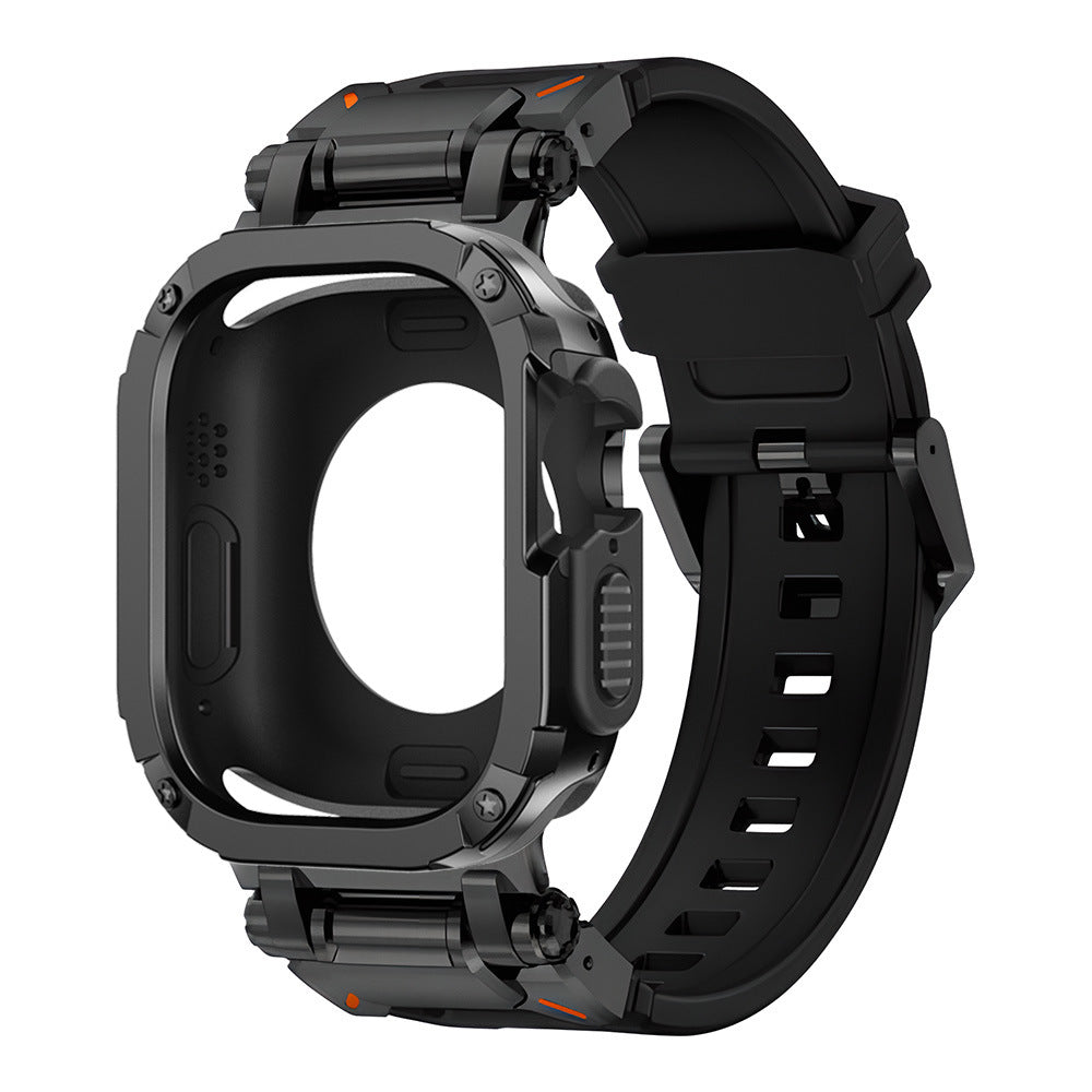 Capa 2 em 1 Explorer Tactical em Borracha Fluoro + TPU + PC para Apple Watch