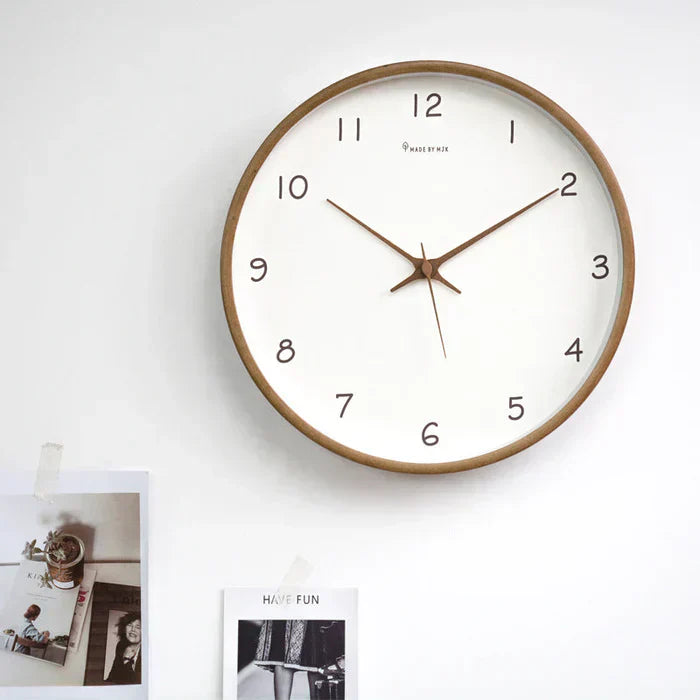 Reloj de Pared Analógico Elegante SereneNest con Movimiento Silencioso