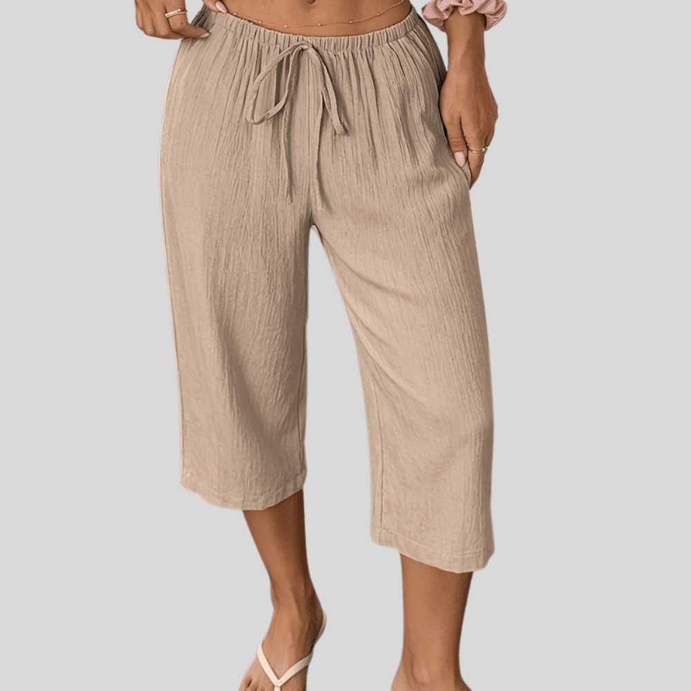 Pantalon Capri large décontracté