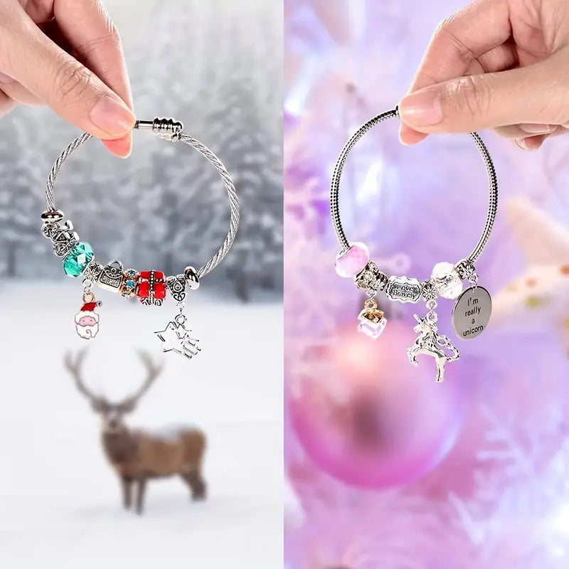 NovaJoy Mädchen Charm-Armband DIY-Set für kreativen Bastelspaß