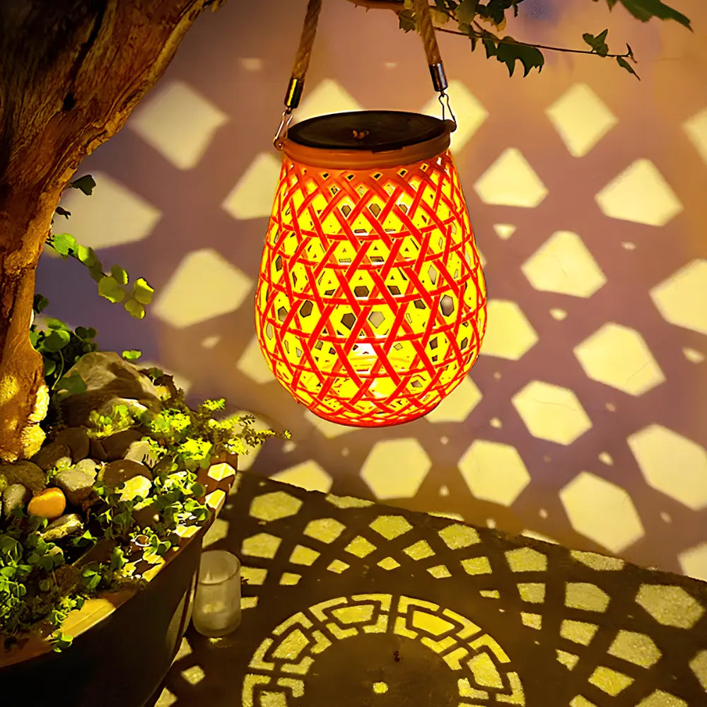 Lanterne tissée solaire Luna – Éclairage élégant intérieur et extérieur