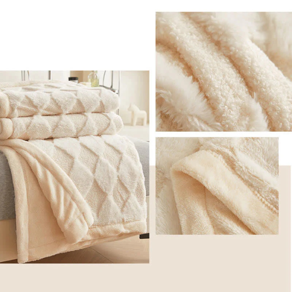 Coperta Comfort con Morbido Motivo a Diamante
