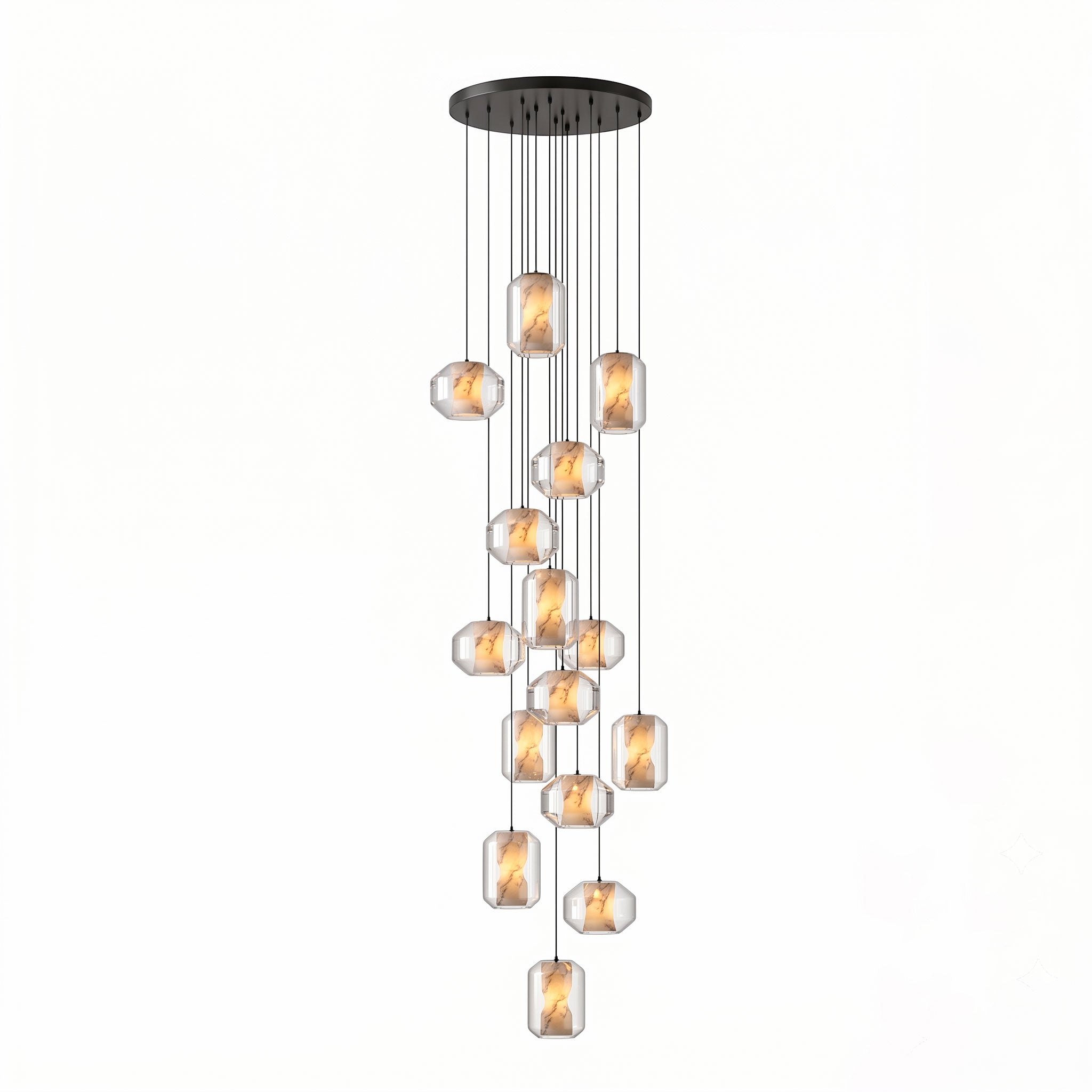 Alabaster Glass Cylinder Pendant Light - Vakkerlight