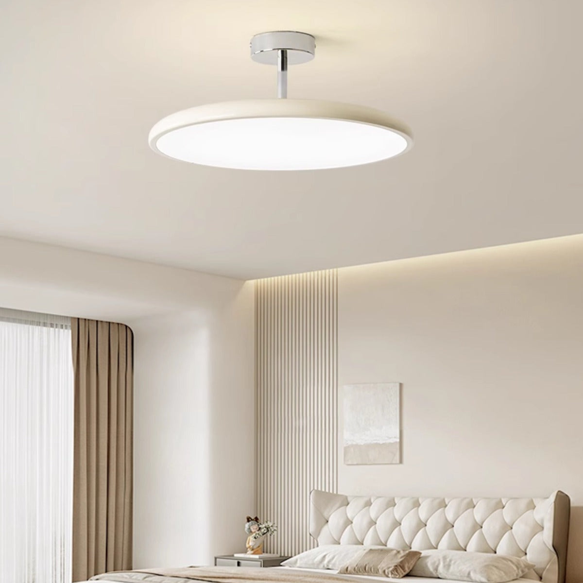 Valentina Vintage Flush Mount LED Ceiling Light — Red/White/Green, Metal