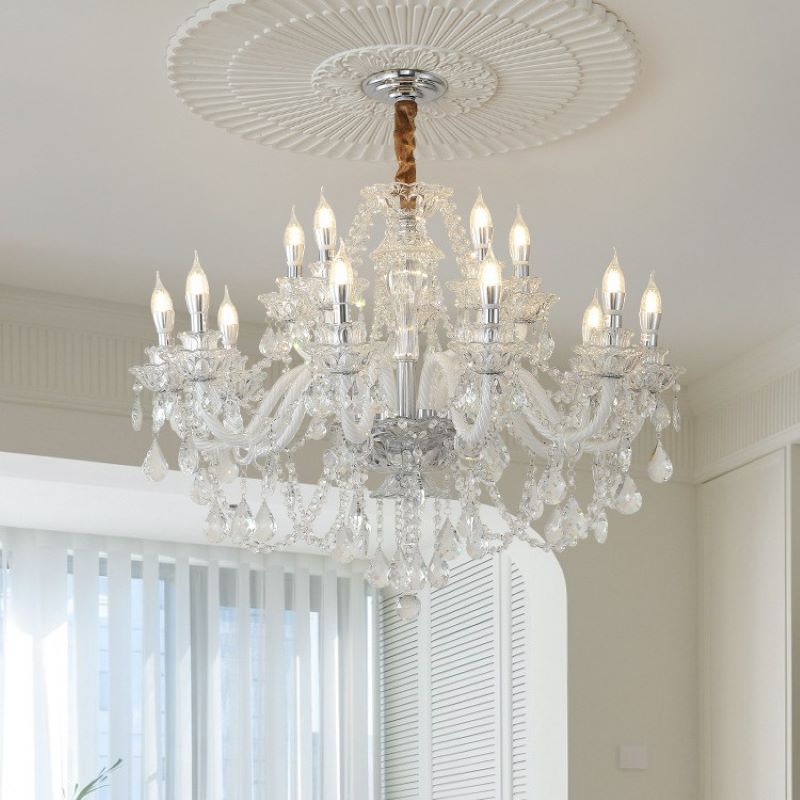 Silva Chandelier French Crystal Living Room Dining Room - Neutralighting