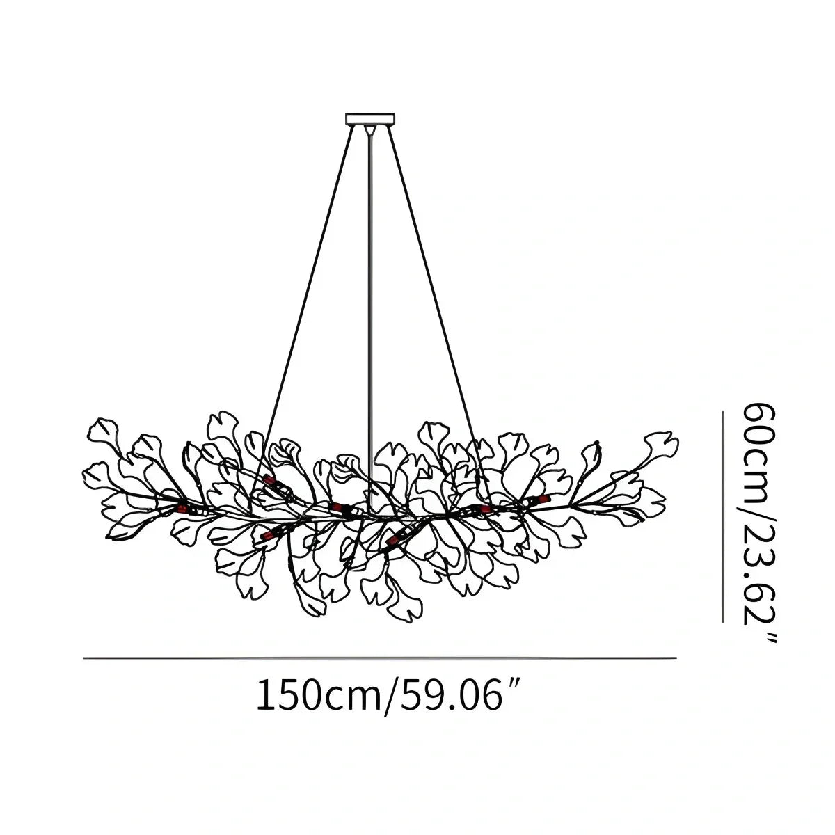 Gingko Kronleuchter-B für Wohnzimmer - Orntli