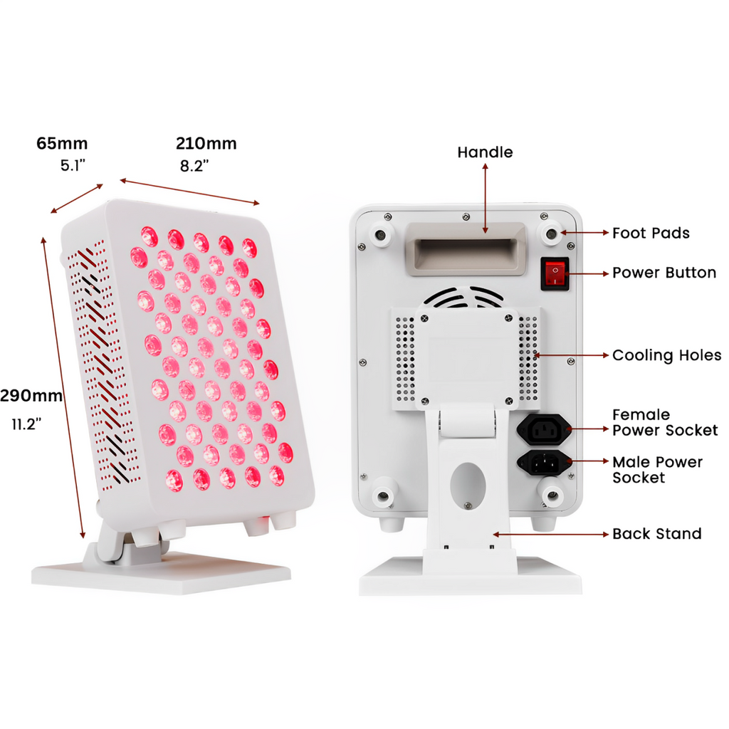 Painel de Terapia de Luz Vermelha de Mesa para Uso Doméstico e Cuidados com a Pele
