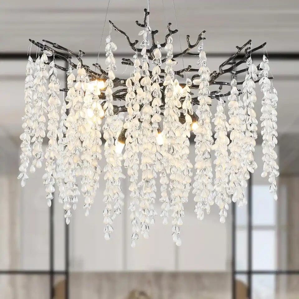 Lustre en verre à branches Vrimlo