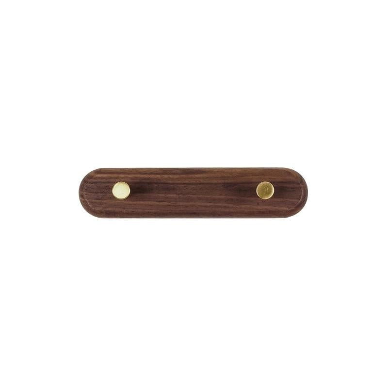 Percheros de pared de madera natural nórdica y latón