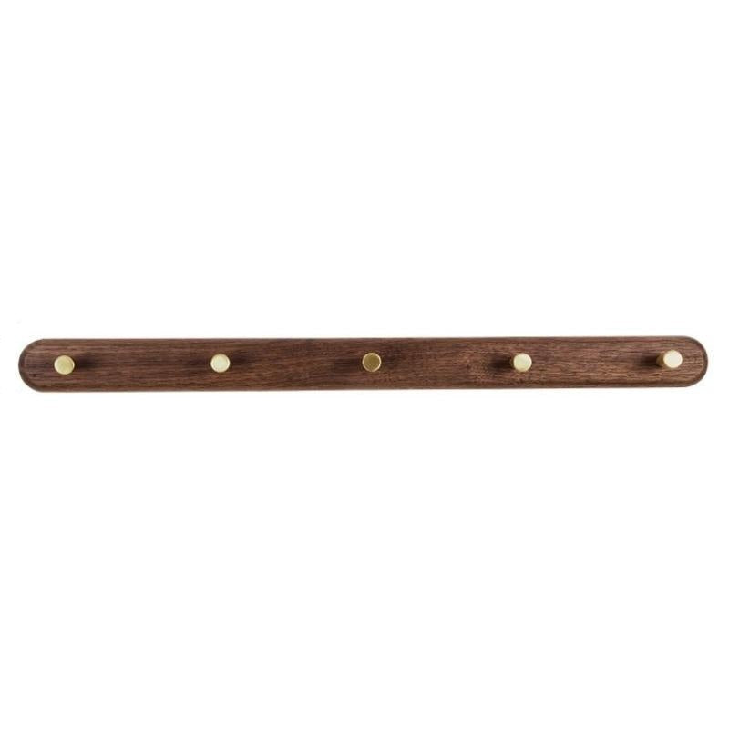 Percheros de pared de madera natural nórdica y latón