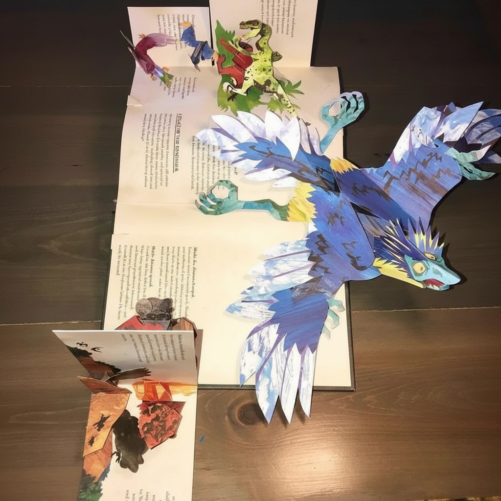 3D-Pop-up-Buch Dinosaurier für junge Leser und Dinosaurierfans