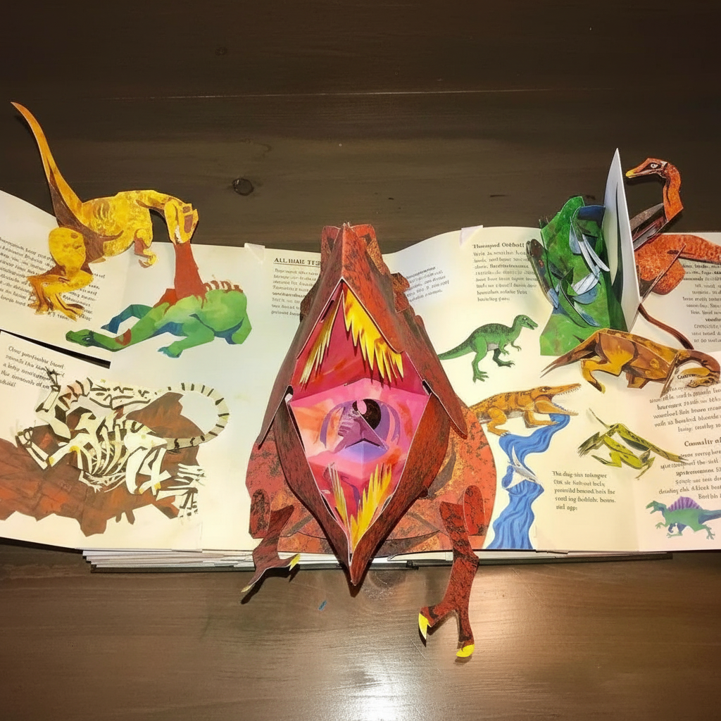 3D-Pop-up-Buch Dinosaurier für junge Leser und Dinosaurierfans