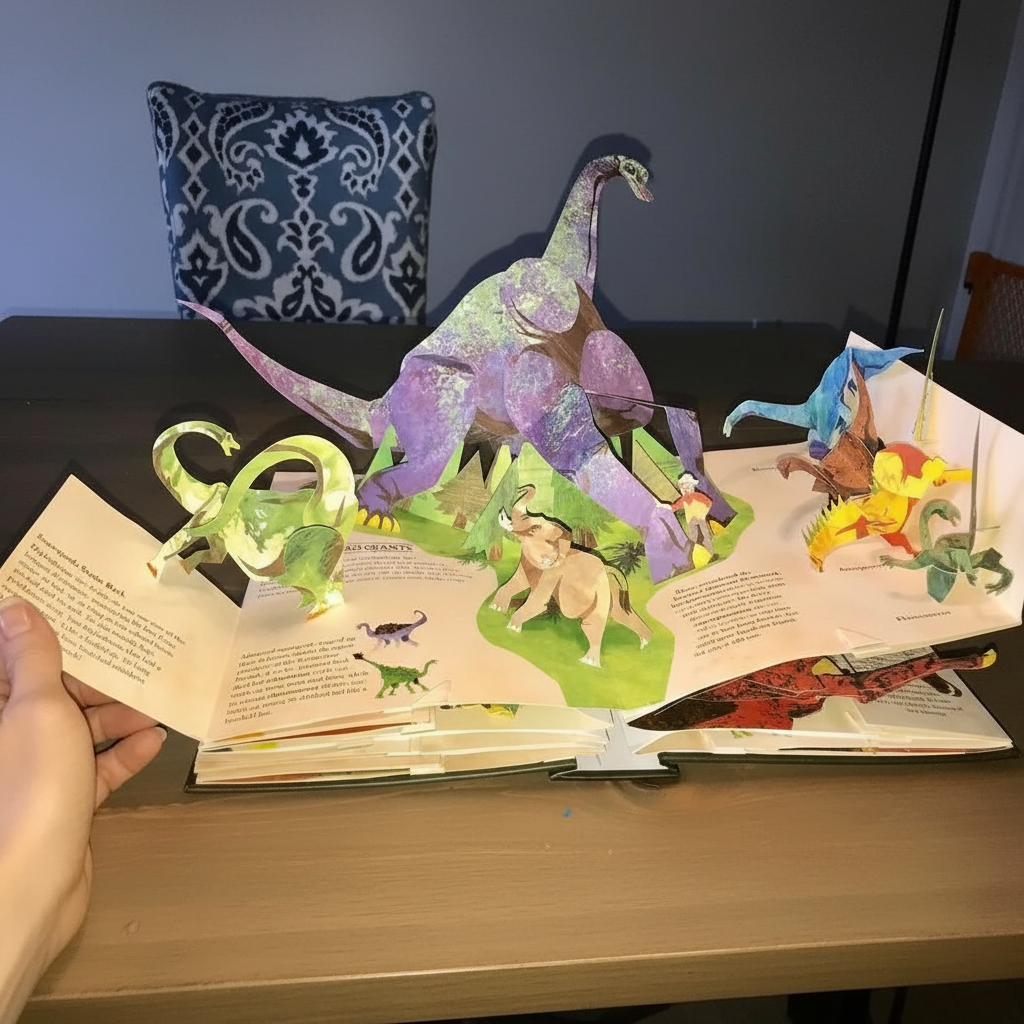 3D-Pop-up-Buch Dinosaurier für junge Leser und Dinosaurierfans