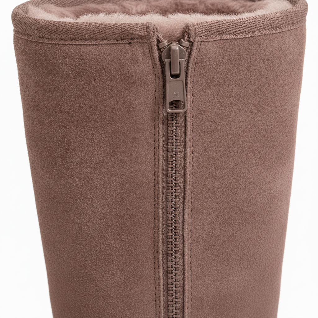 Botas de ante de piel de oveja Aurora Nova cálidas e impermeables con cremallera lateral
