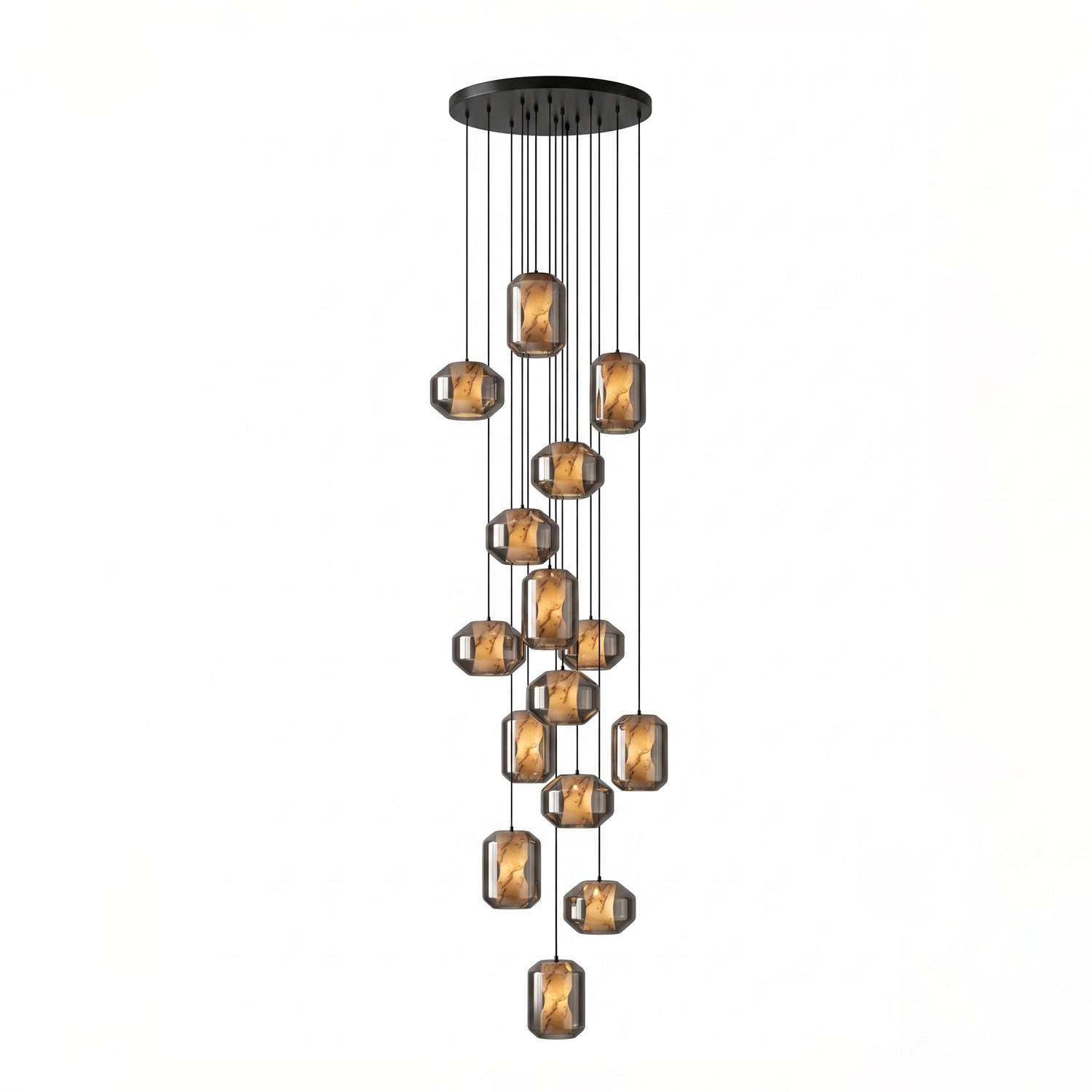 Alabaster Glass Cylinder Pendant Light - Vakkerlight
