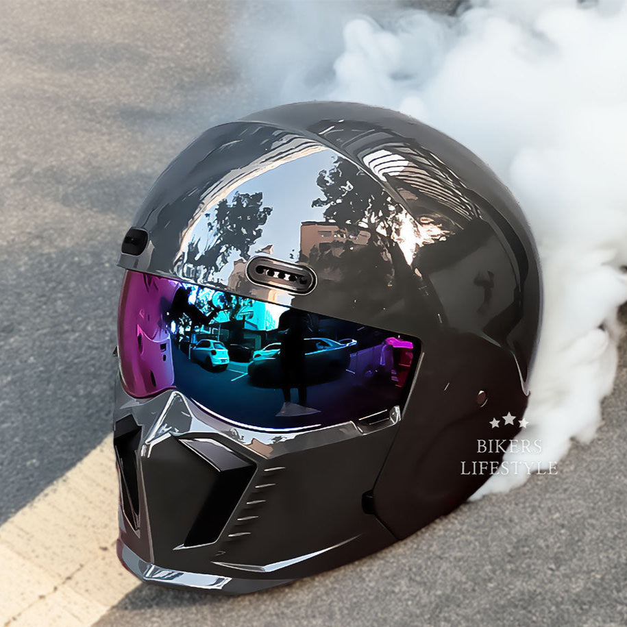 Casque de moto classique rétro homologué DOT et ECE au look intemporel