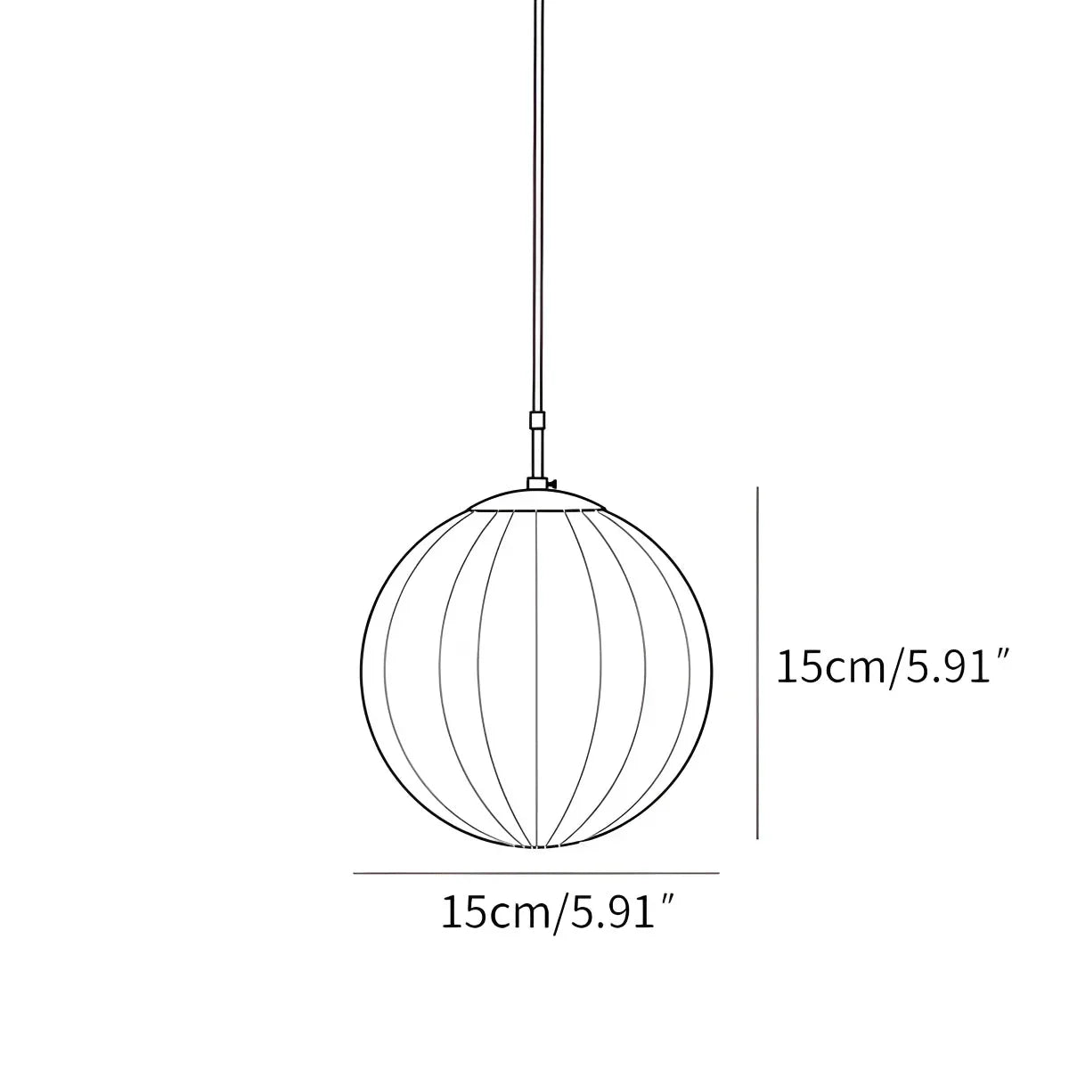 Lampu Gantung Bola Kaca Corak Air Nordik Moden - Orntli