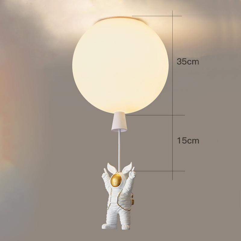 Aria Astronauten-Ballon-Deckenleuchte zur Aufputzmontage - warmes LED-Licht, 20/25/30/35 cm