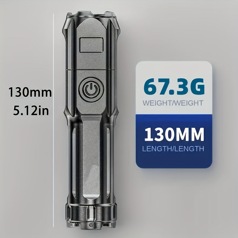Oppladbar zoom-lykt for utendørs belysning