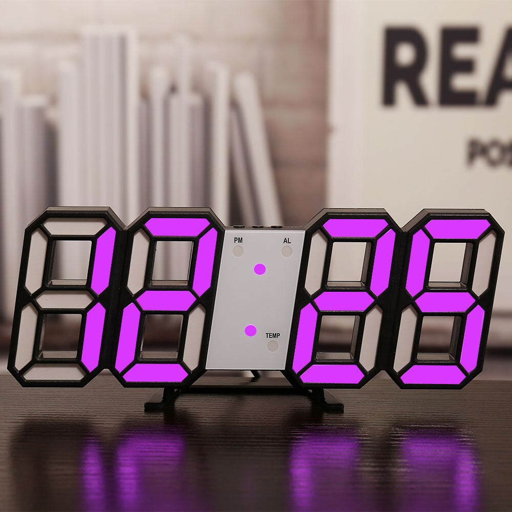 BrightGlow - Reloj de Pared Digital LED