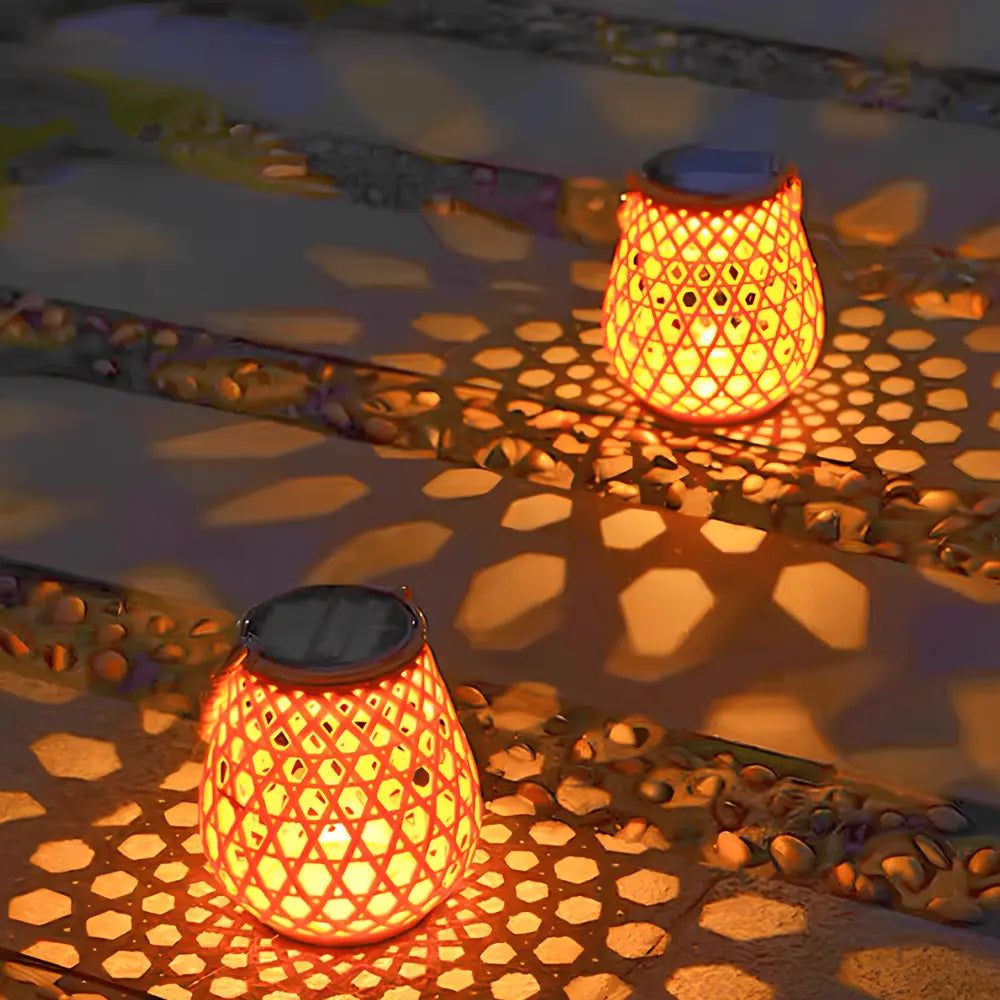 Lanterne tissée solaire Luna – Éclairage élégant intérieur et extérieur