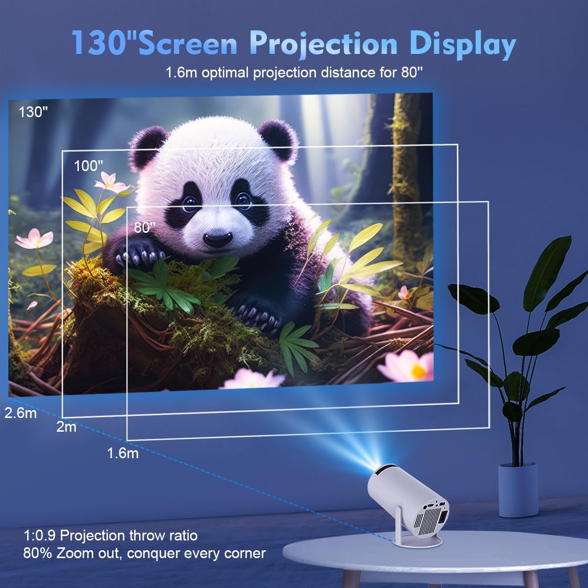 Projecteur Mini 4K LumaForge Votre Cinéma Maison Portable