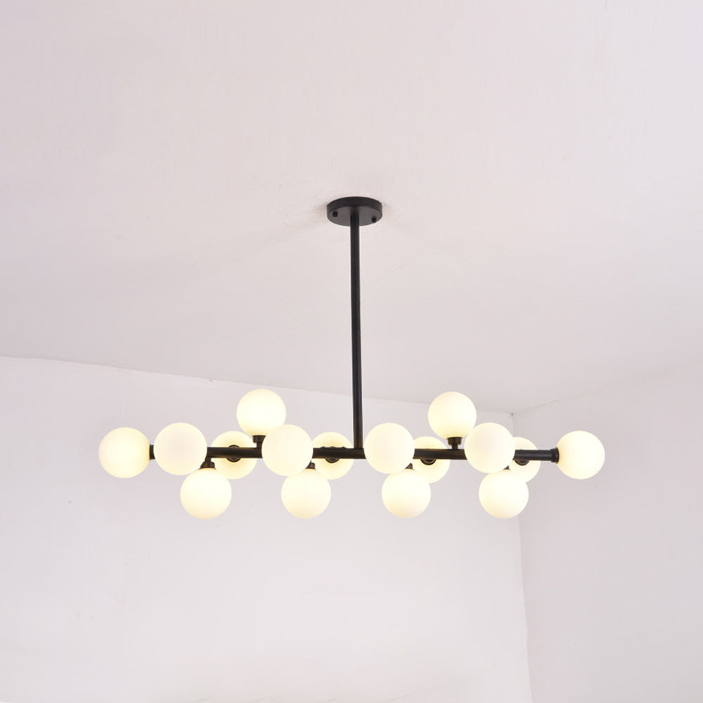 Lampadario a bolle in vetro dorato Bass Valentina