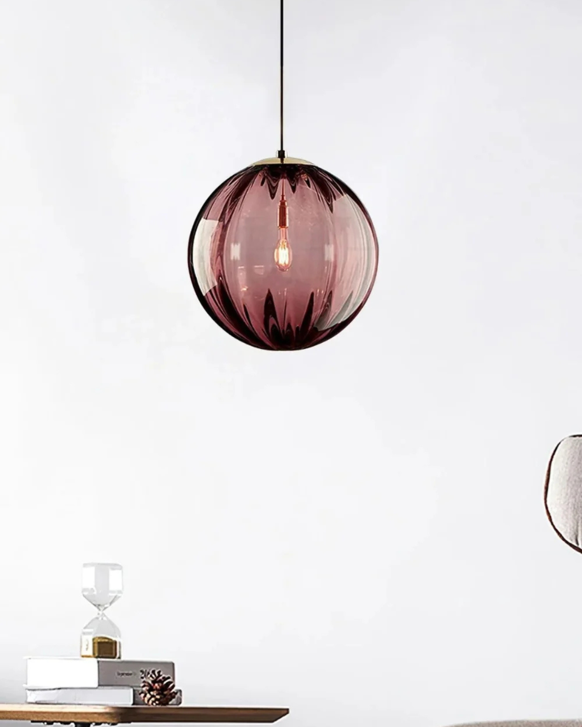 ثريا سقف زجاجية لون كهرماني من لومينارا | أورنتلي