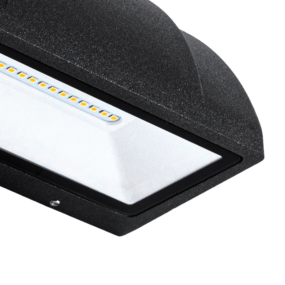 مصباح الحائط الزجاجي الخارجي العريض LED — تصميم عصري كلاسيكي