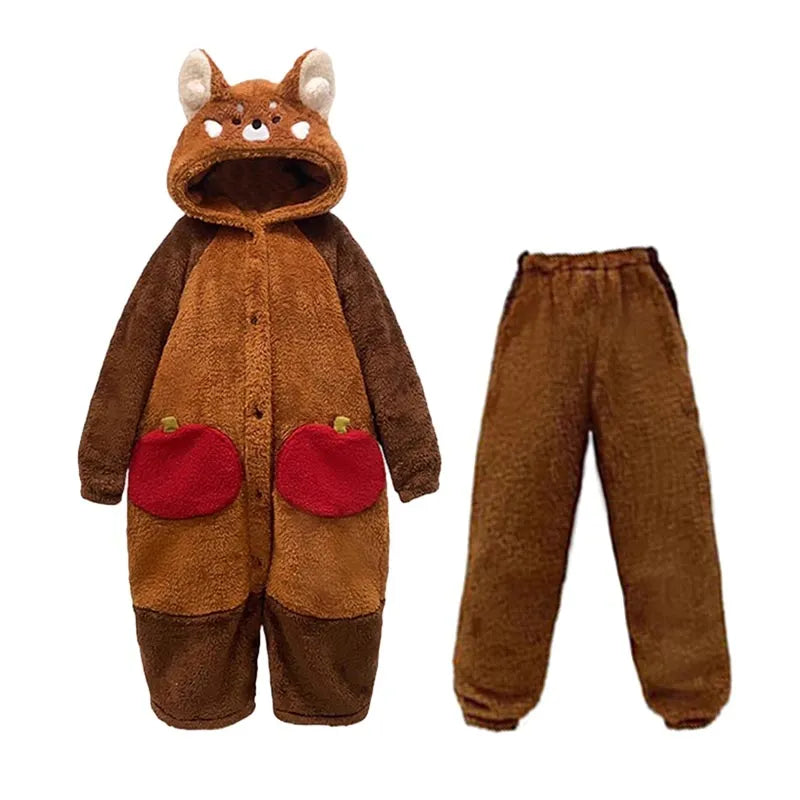 Kawaii rajzfilm vörös panda pizsama szett