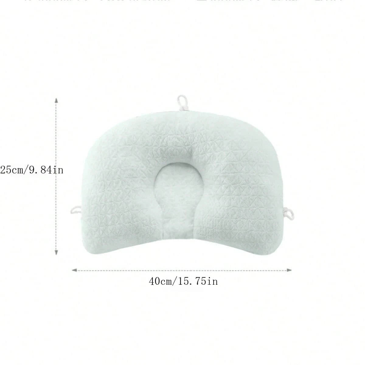 Platt huvud bebiskudde med ergonomiskt stöd för nyfödda