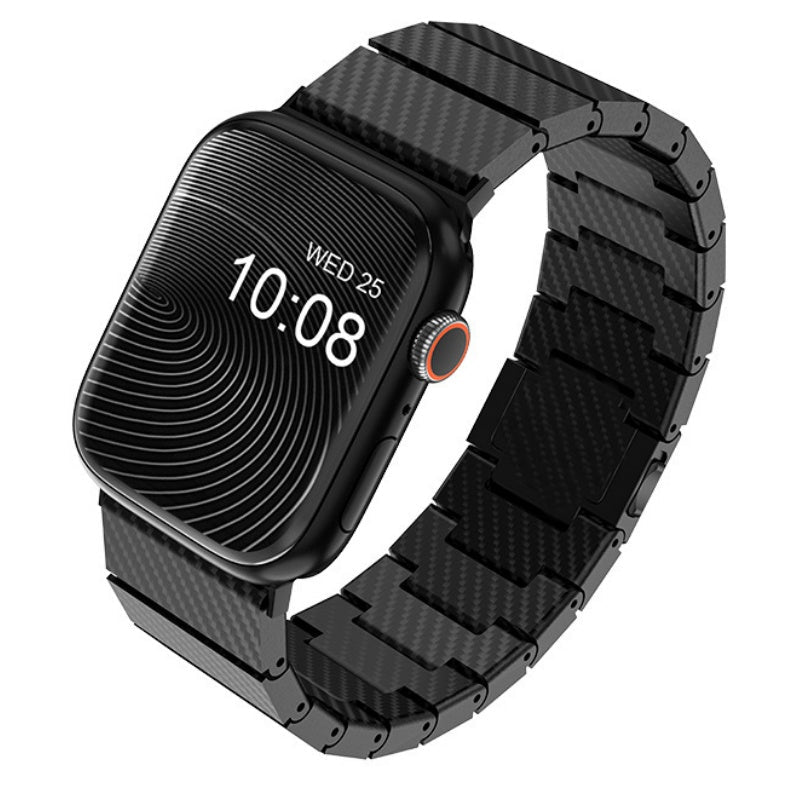 Hiilikuituinen Apple Watch -ranneke + ohut aramidikuituinen suojakuori