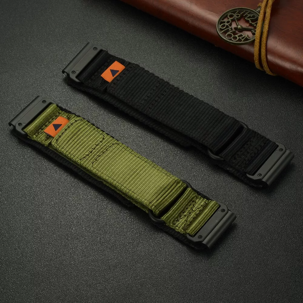 Correa de reloj táctica de nailon adecuada para Garmin Tactix Fenix 8 7 7X 6 6X