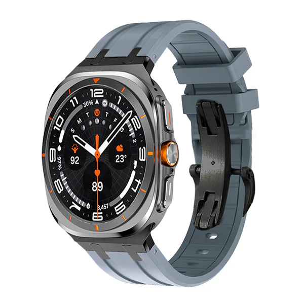 NOUVEAU Bracelet Épais en Silicone AP avec Adaptateur en Titane pour Montre Samsung Ultra