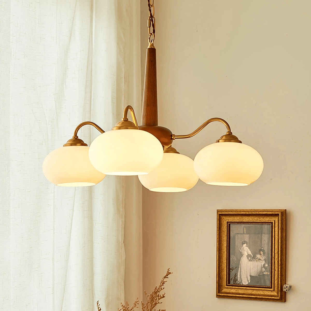 Persimmon Toned Hanging Ceiling Chandelier