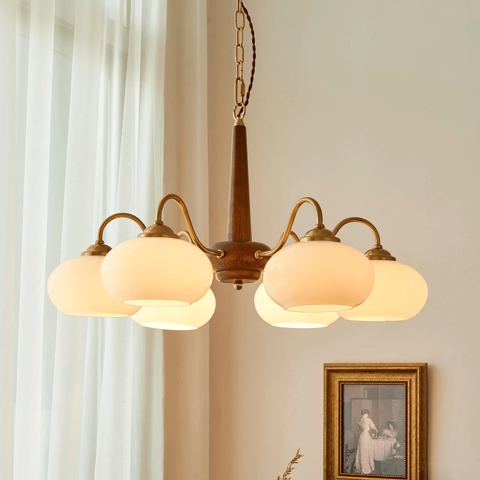 Persimmon Toned Hanging Ceiling Chandelier