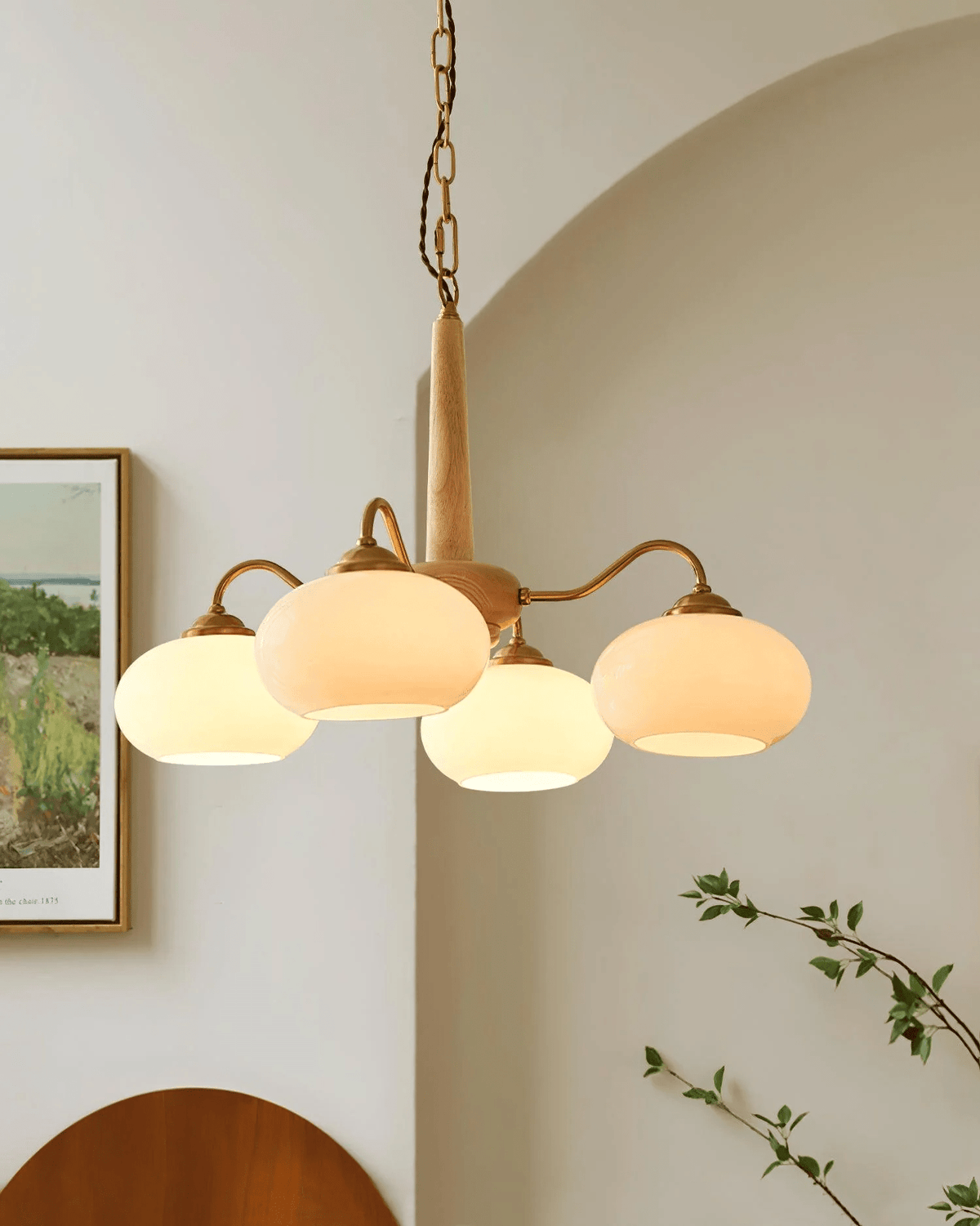Persimmon Toned Hanging Ceiling Chandelier