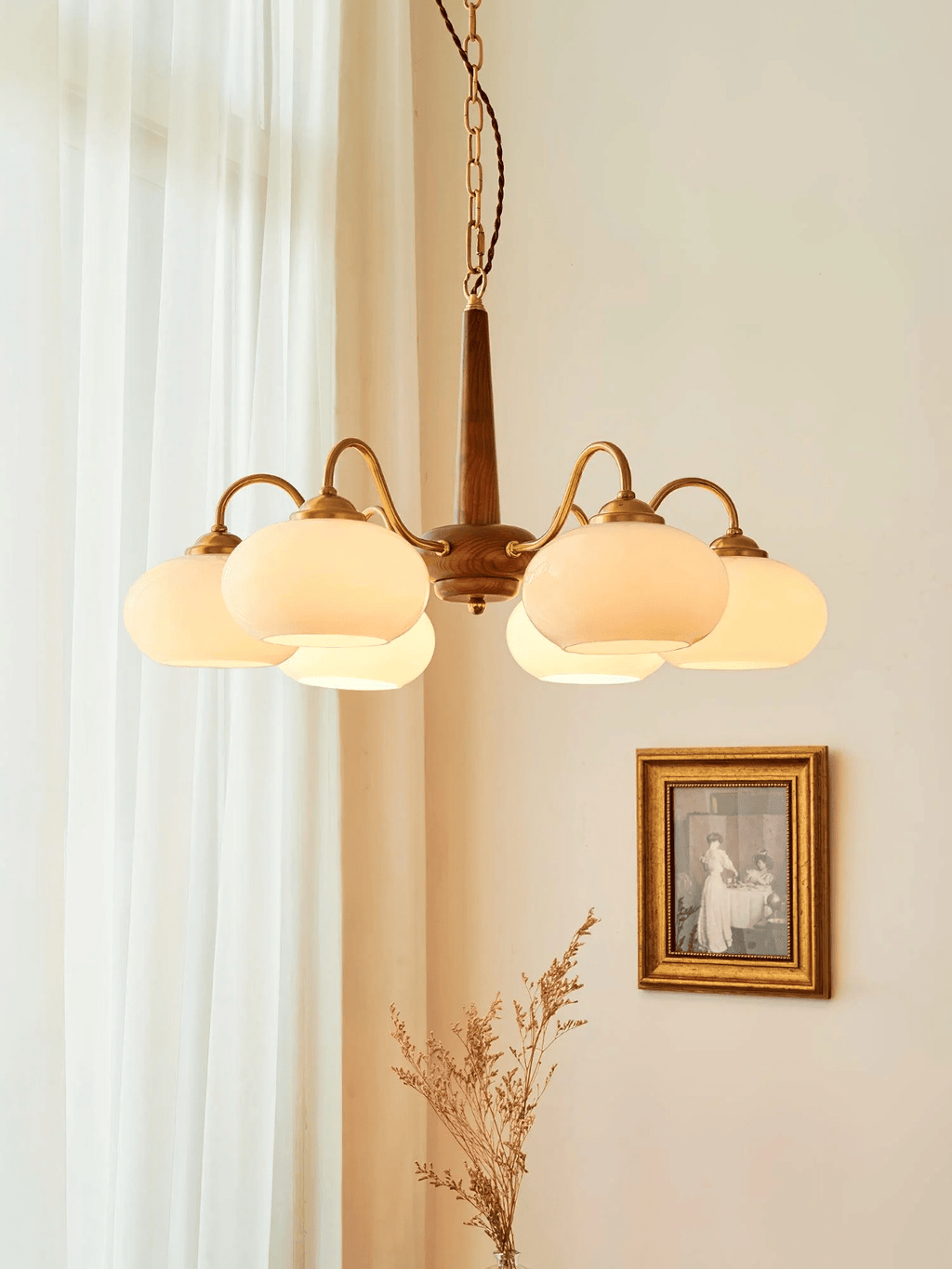 Persimmon Toned Hanging Ceiling Chandelier