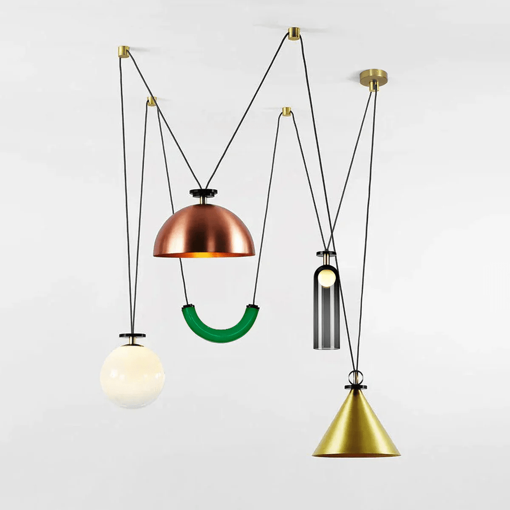 Moderne geometrische Pendelleuchte der Shape-Up-Serie