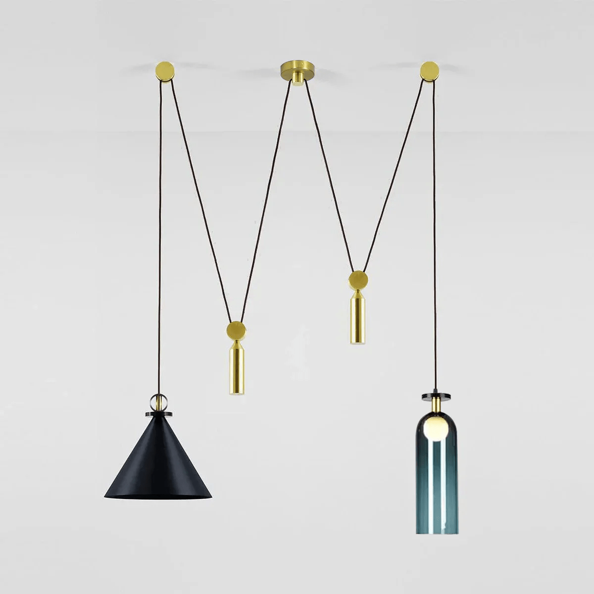 Moderne geometrische Pendelleuchte der Shape-Up-Serie