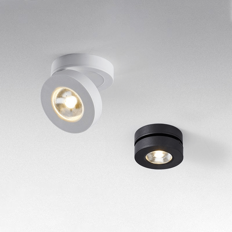 مصباح LED دائري موجه للأسفل — دوران 355°، زاوية قابلة للتعديل بمقدار 90°