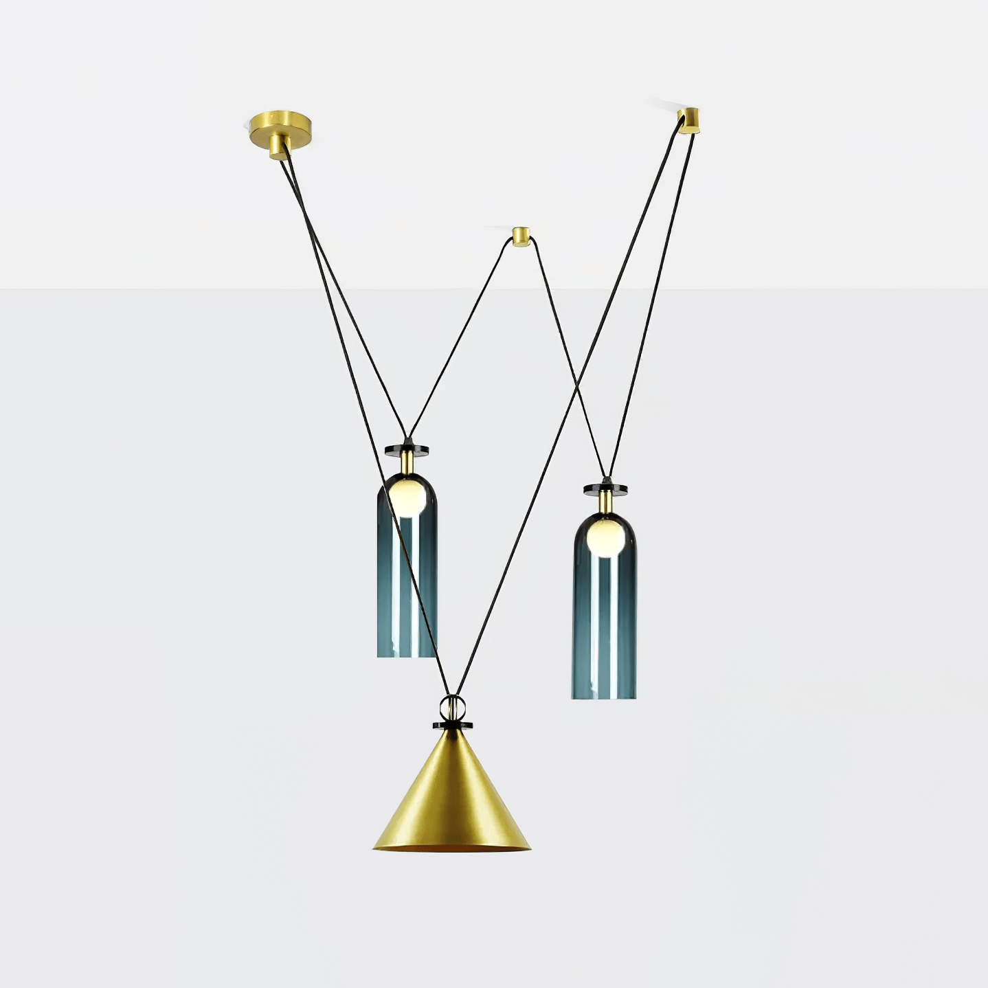 Moderne geometrische Pendelleuchte der Shape-Up-Serie