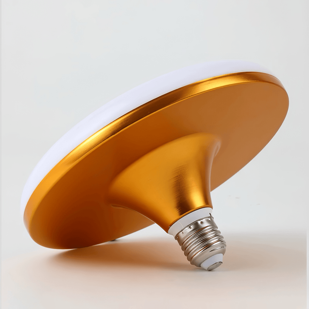 مصباح LED على شكل طبق طائر — قاعدة E27، شكل قرصي
