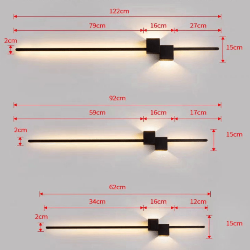 Applique murale LED minimaliste AeroLine pour salons luxueux à l’ambiance moderne