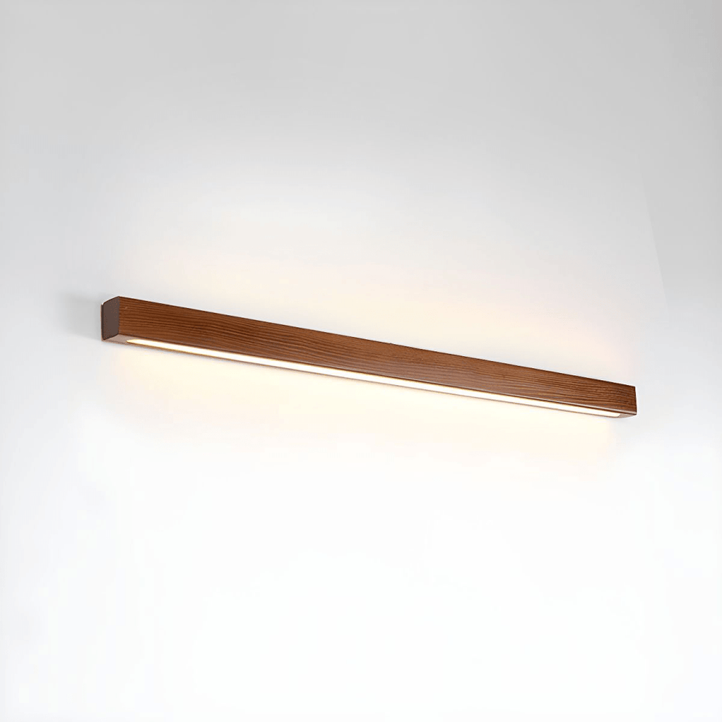 Arlo Linear Wood Wall Light — Slim Dual-Mount Design