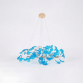 Acrylic Ginkgo Leaf Chandelier — Linear Pendant Light