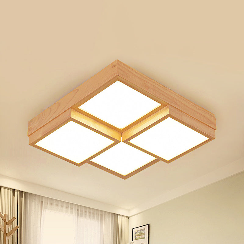 RusticLight – Stropní lampa z přírodního dřeva s více světly