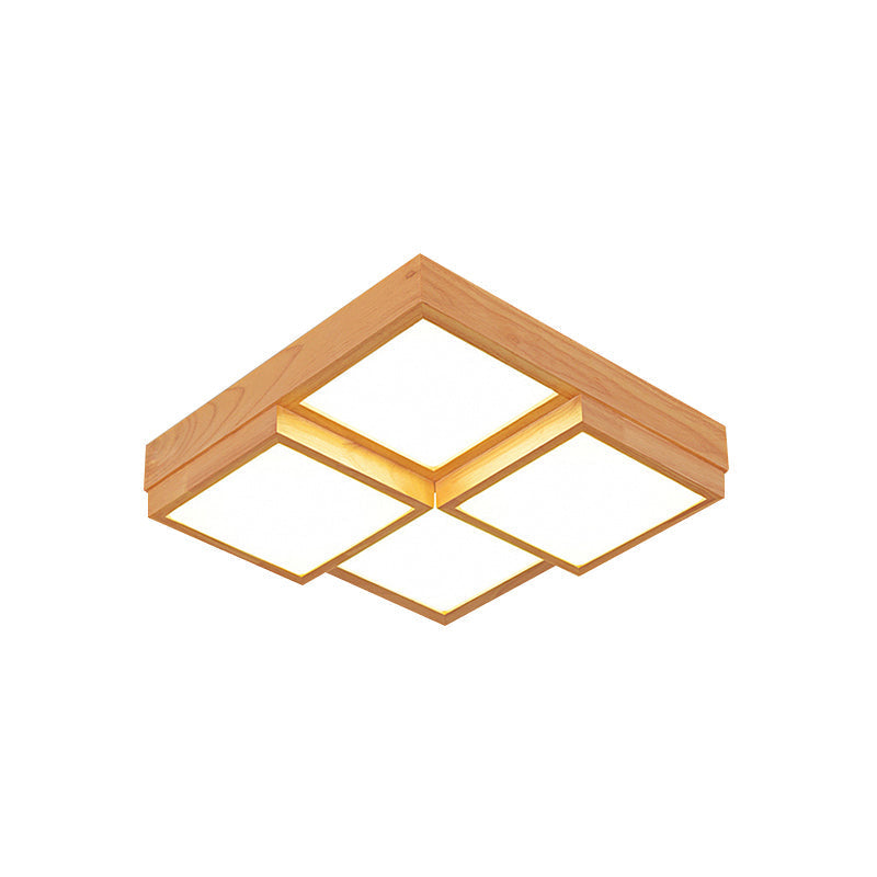 SylvaOak Natural Wood Multi Light Ceiling Lamp Four, Six, Nine-Light Configs