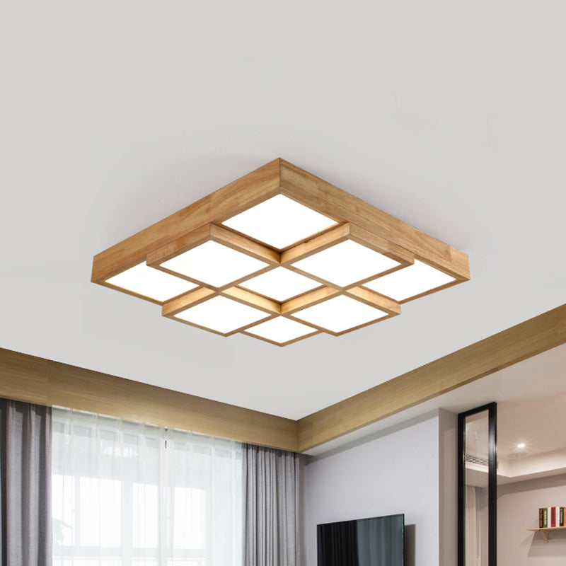 RusticLight – Stropní lampa z přírodního dřeva s více světly